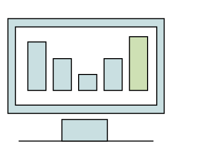 Icono de visualización de datos.
